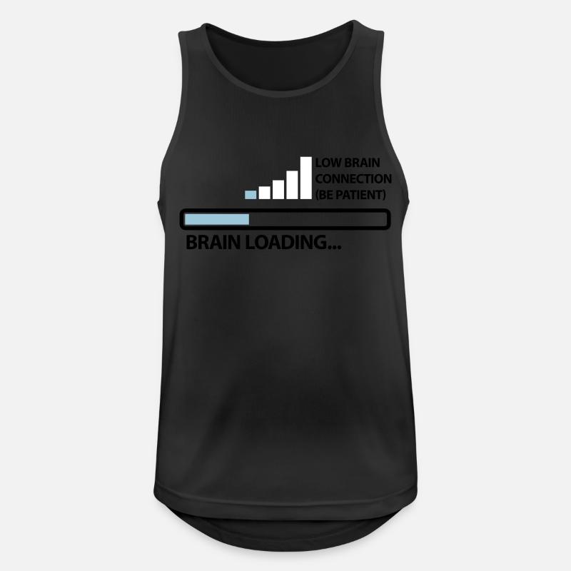 low_brain_connetion_loading_3c - Men's Breathable Tank Top - black