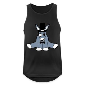 riche monsieur monsieur moustache moustache mono - Débardeur respirant Homme - noir - Devant - Nick (188cm)