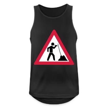 Bau: In der Ruhe liegt die Kraft - Männer Tank Top atmungsaktiv - Schwarz - Vorne - Nick (188cm)