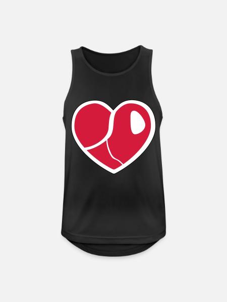 Steak Heart - Men's Breathable Tank Top - black