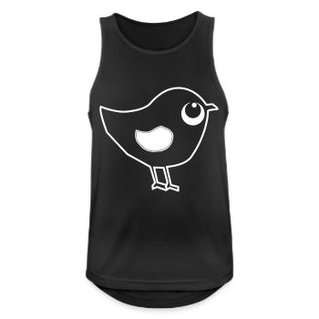 Ulmer Spatz - Männer Tank Top atmungsaktiv - Schwarz - Vorne - Nick (188cm)
