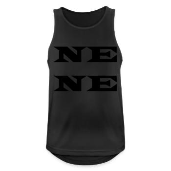 Ne Ne Schriftzug schwarz - Männer Tank Top atmungsaktiv - Schwarz - Vorne - Nick (188cm)
