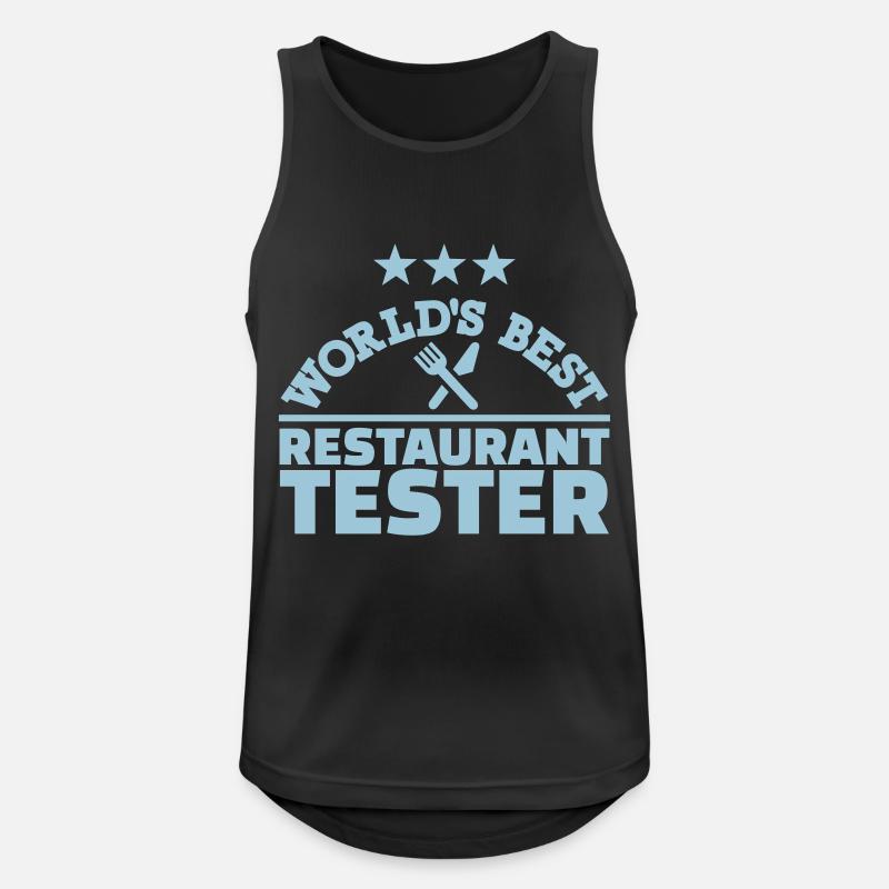Restaurant Tester - Männer Tank Top atmungsaktiv - Schwarz