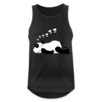 ZZZZZZ Panda Baer - Débardeur respirant Homme - noir - Devant - Nick (188cm)