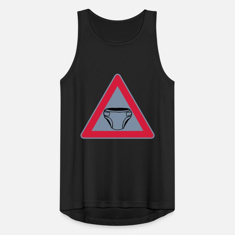 Caution Shield Diaper Men's Breathable Tank Top