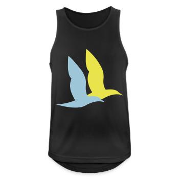 double oiseau maritime - Débardeur respirant Homme - noir - Devant - Nick (188cm)