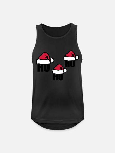 Santa hat ho ho ho - Men's Breathable Tank Top - black