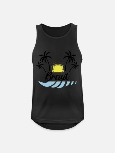brasil - Männer Tank Top atmungsaktiv - Schwarz