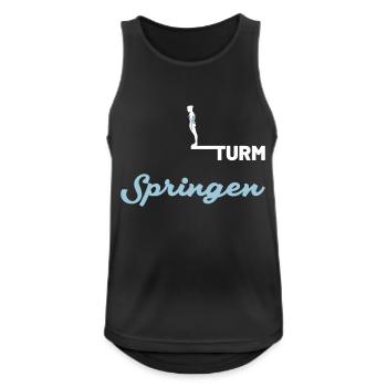 turmspringen sprung - Männer Tank Top atmungsaktiv - Schwarz - Vorne - Nick (188cm)