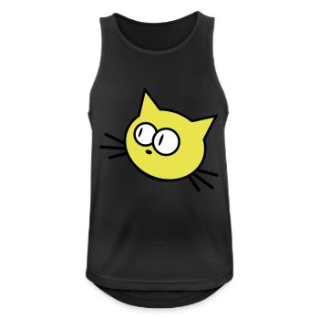 Neugierige Katze Guckt Lustig Ulkig Albern Komisch - Männer Tank Top atmungsaktiv - Schwarz - Vorne - Nick (188cm)