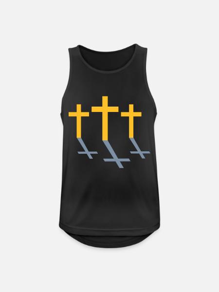 Three Crosses - Men's Breathable Tank Top - black