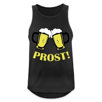 bier prost - Männer Tank Top atmungsaktiv - Schwarz - Vorne - Nick (188cm)