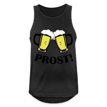 bier prost - Männer Tank Top atmungsaktiv - Schwarz - Vorne - Nick (188cm)