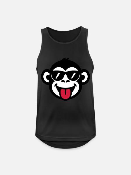 Monkey Tongue Funny - Men's Breathable Tank Top - black