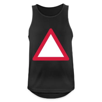 Blank Warning Triangle - Men's Breathable Tank Top - black - Front - Nick (188cm)