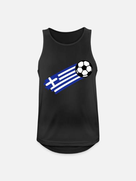 greece flag - Men's Breathable Tank Top - black