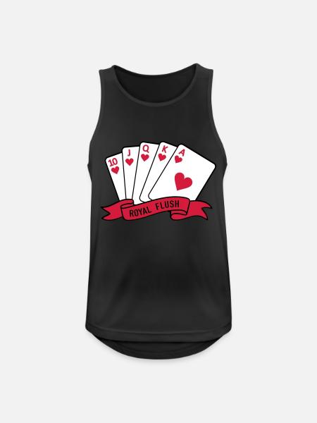 Royal Flush - Männer Tank Top atmungsaktiv - Schwarz
