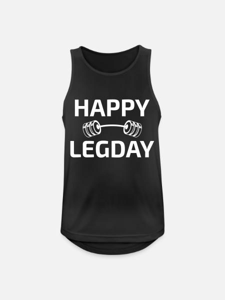 Happy Legday white - Men's Breathable Tank Top - black