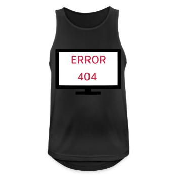 Erreur informatique 404 - Débardeur respirant Homme - noir - Devant - Nick (188cm)