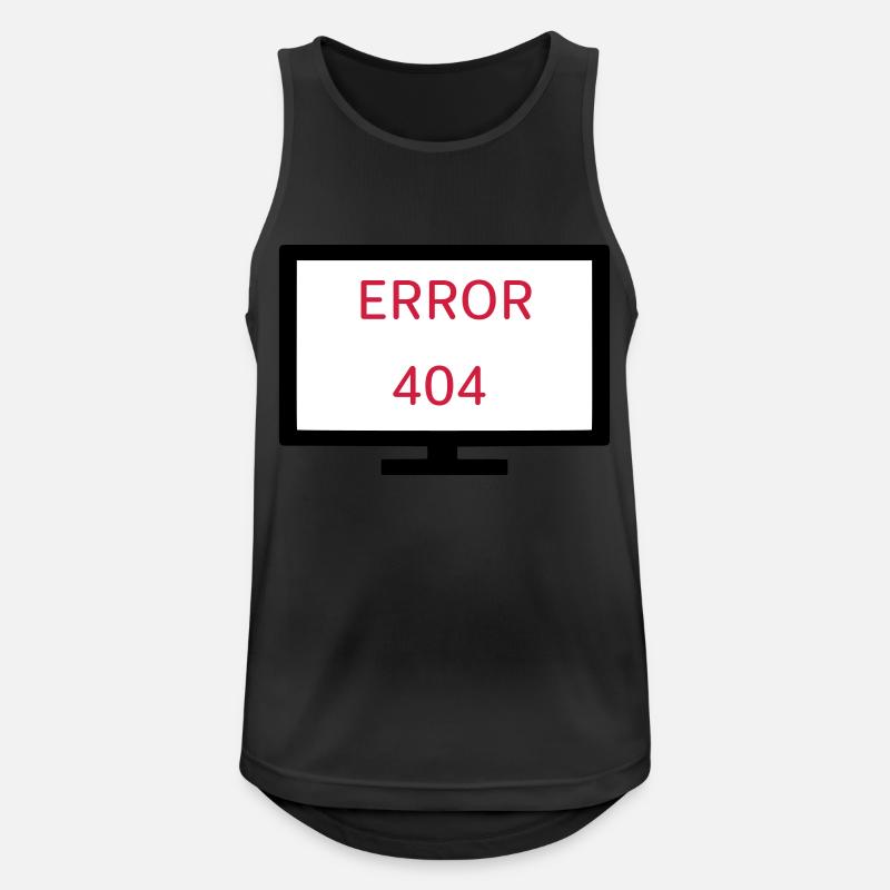 Computer Error 404 - Men's Breathable Tank Top - black