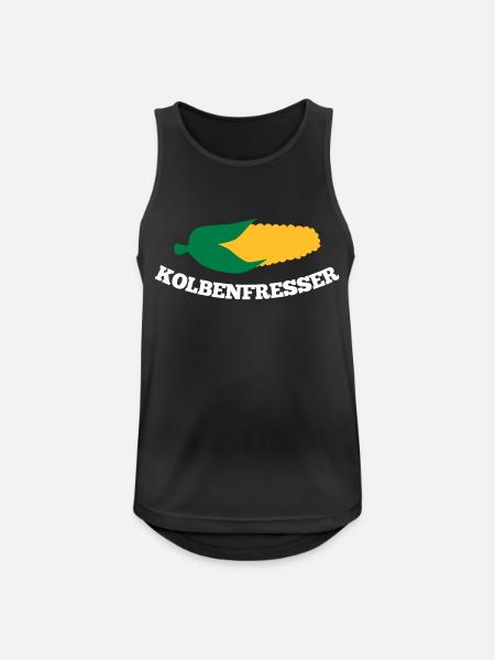 Kolbenfresser - Männer Tank Top atmungsaktiv - Schwarz