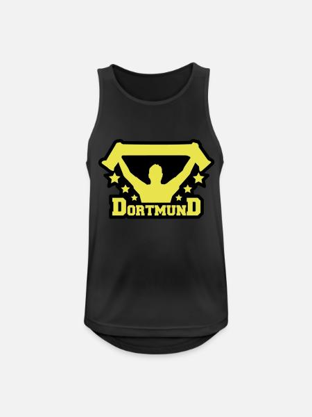 dortmund_fan_r2 - Männer Tank Top atmungsaktiv - Schwarz