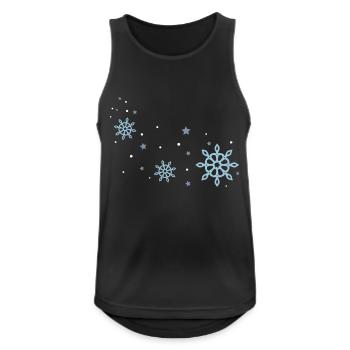flocons de neige - Débardeur respirant Homme - noir - Devant - Nick (188cm)