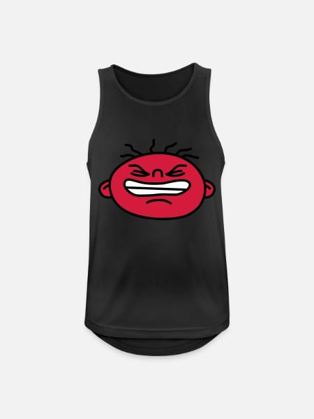 Angry Face - Men's Breathable Tank Top - black