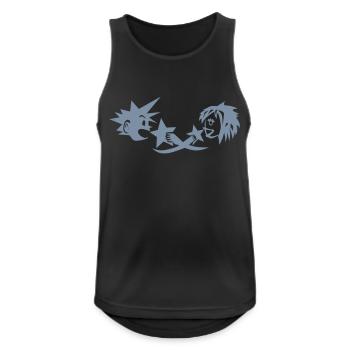 Kingdom Hearts Sora and Kairi - Men's Breathable Tank Top - black - Front - Nick (188cm)