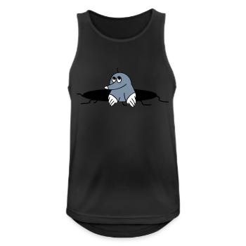 funny mole - Men's Breathable Tank Top - black - Front - Nick (188cm)