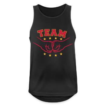 Freunde Faeuste Team - Männer Tank Top atmungsaktiv - Schwarz - Vorne - Nick (188cm)