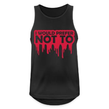 I prefer not to - Men's Breathable Tank Top - black - Front - Nick (188cm)