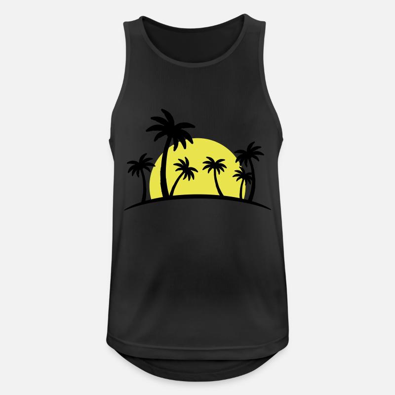 beach palms 2 - Männer Tank Top atmungsaktiv - Schwarz