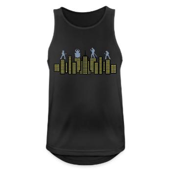 Rock Skyline Music Concert Tour - Débardeur respirant Homme - noir - Devant - Nick (188cm)