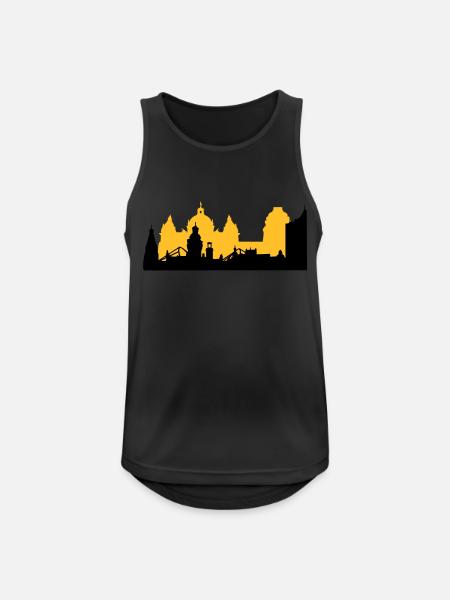 Leipzig Skyline - Männer Tank Top atmungsaktiv - Schwarz