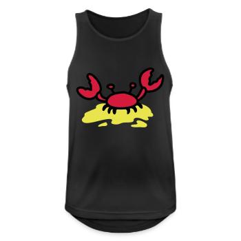 Krebs - Strand - Männer Tank Top atmungsaktiv - Schwarz - Vorne - Nick (188cm)