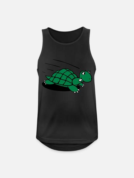 Schildkröte lauf! - Männer Tank Top atmungsaktiv - Schwarz