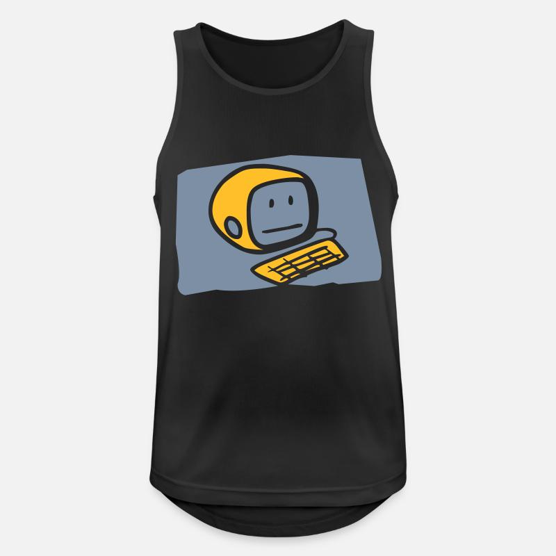 computer2_c - Men's Breathable Tank Top - black