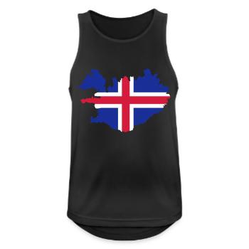 Islande - Débardeur respirant Homme - noir - Devant - Nick (188cm)