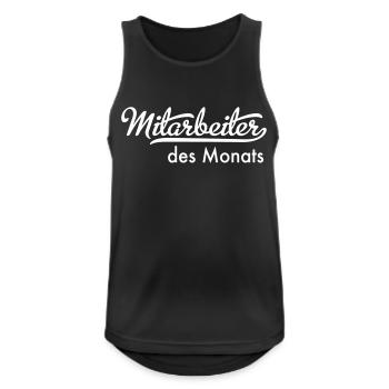 Mitarbeiter des Monats - Männer Tank Top atmungsaktiv - Schwarz - Vorne - Nick (188cm)