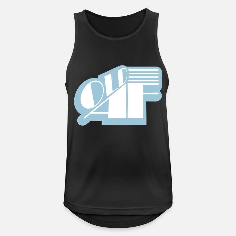 old AF Text Logo - Men's Breathable Tank Top - black
