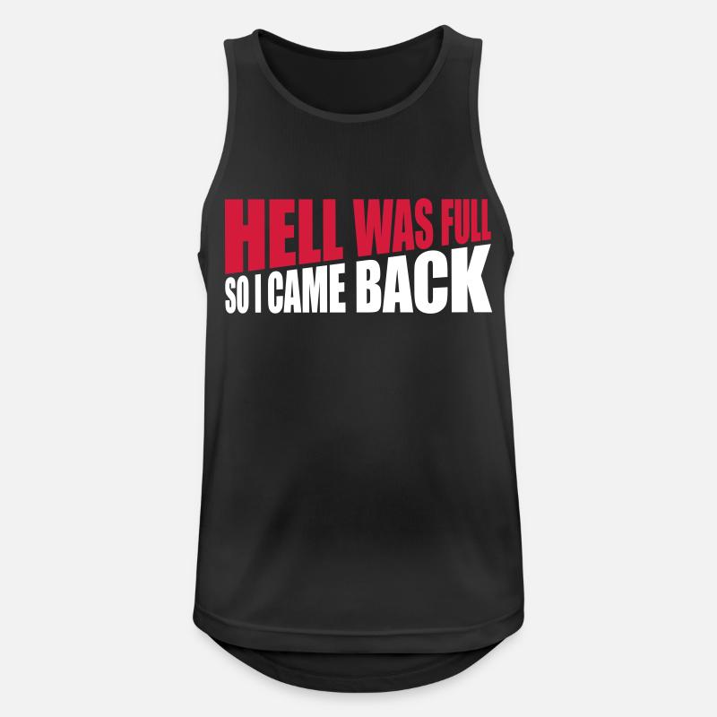 hell was full Quote - Men's Breathable Tank Top - black
