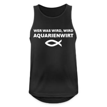 Aquarium host - Men's Breathable Tank Top - black - Front - Nick (188cm)