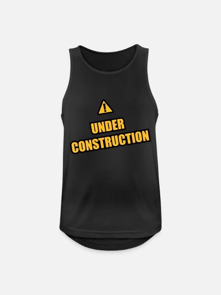 under construction - Männer Tank Top atmungsaktiv - Schwarz