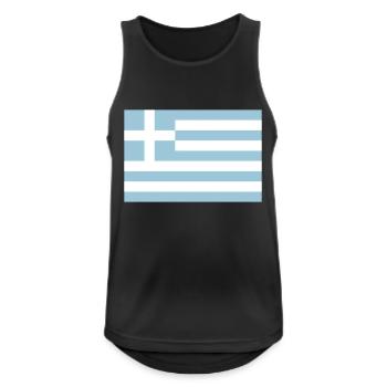 Griechenland - Männer Tank Top atmungsaktiv - Schwarz - Vorne - Nick (188cm)