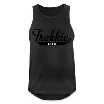 trekkie inside - Männer Tank Top atmungsaktiv - Schwarz - Vorne - Nick (188cm)