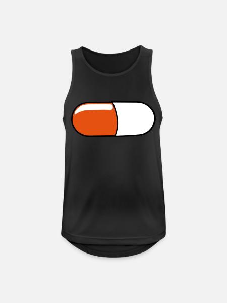 rote Pille - Männer Tank Top atmungsaktiv - Schwarz
