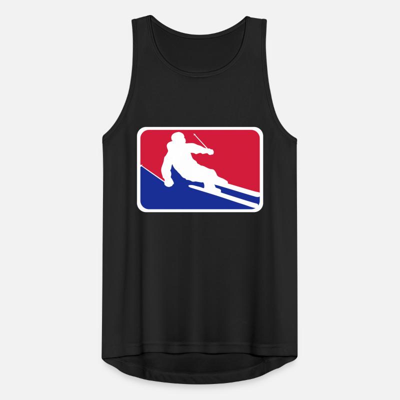blue red button frame shield ski drive down Men's Breathable Tank Top