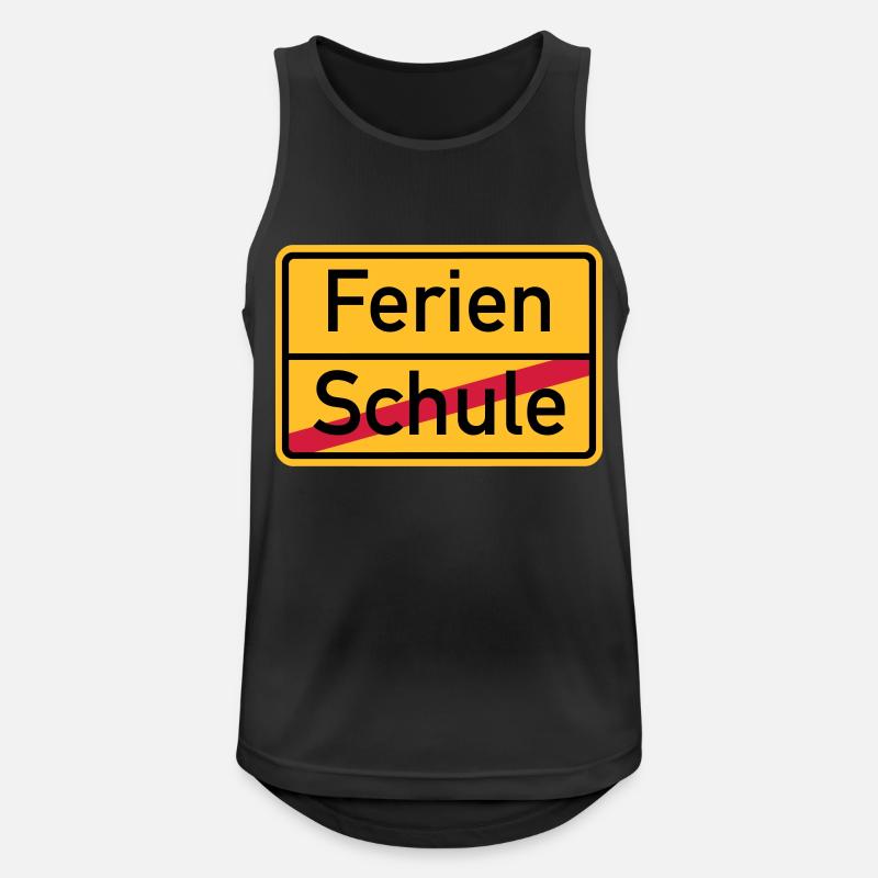 Ferien - Männer Tank Top atmungsaktiv - Schwarz