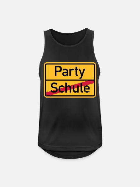 Party - Männer Tank Top atmungsaktiv - Schwarz